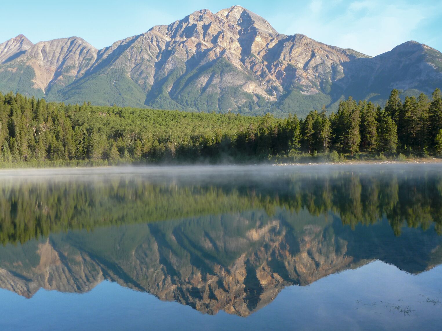 Le lac Pyramide, dans le parc national de Jasper