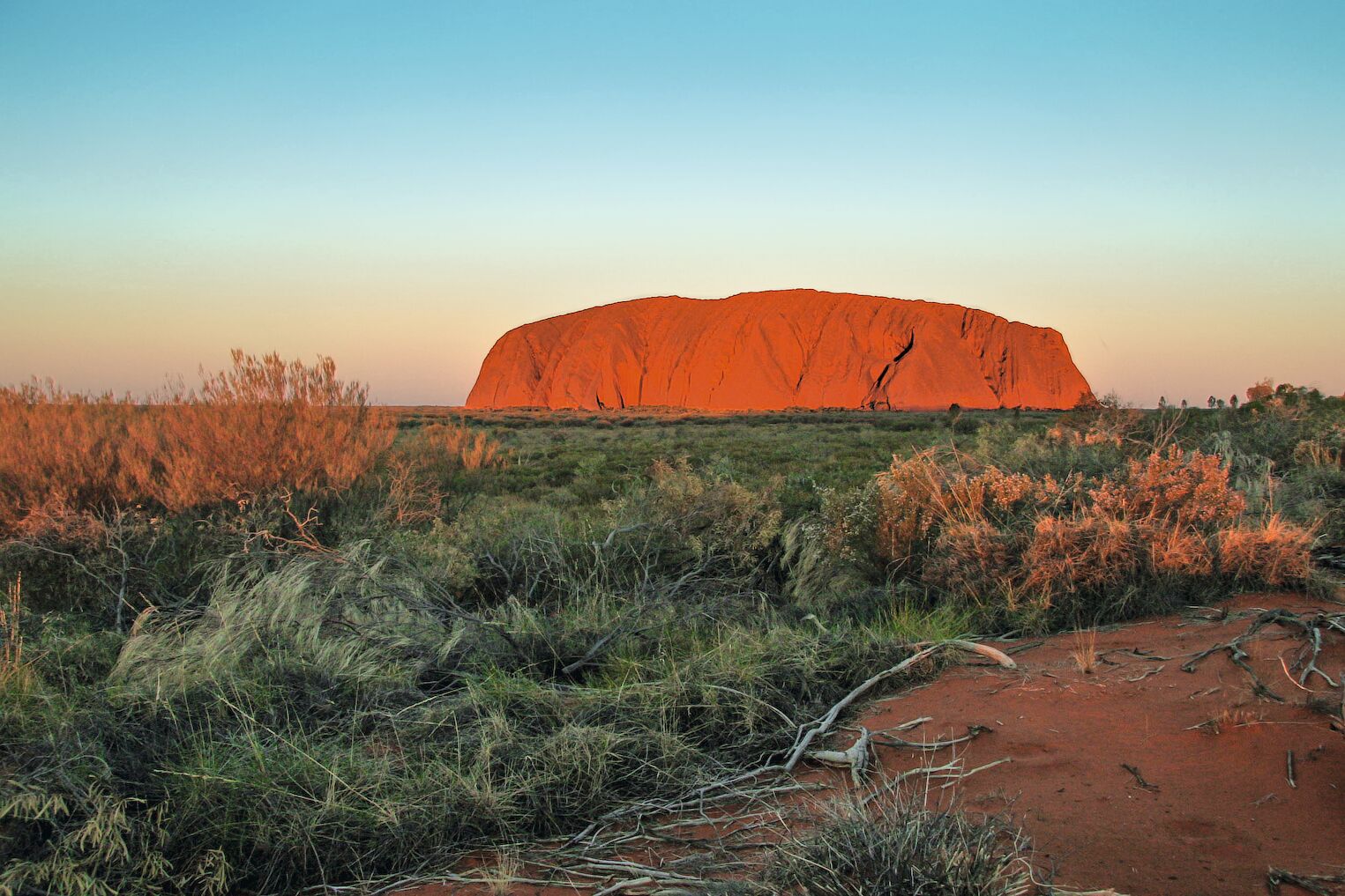 Coucher de soleil sur Uluru